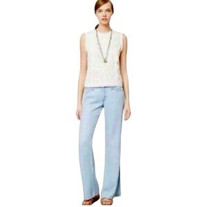Anthropologie Cloth & Stone Chambray Wide Leg Pants
